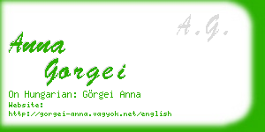 anna gorgei business card